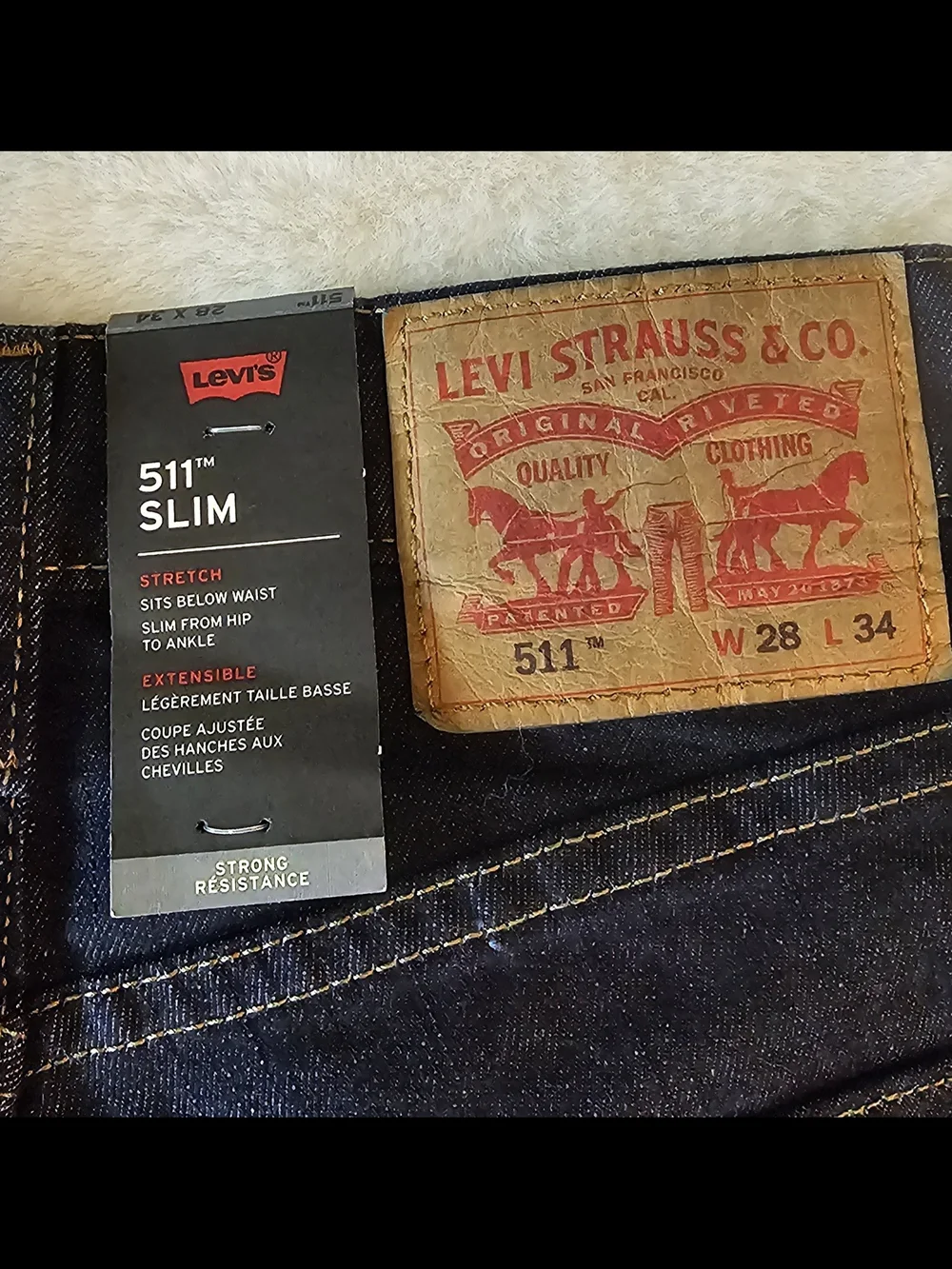 Levi's Dark Indigo Slim Straight Jeans